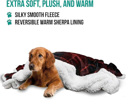 PetAmi Dog Blanket for Bed, XL Pet Blanket Large Dogs, Fleece Furniture Couch - Image 2