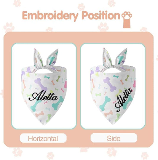 Personalized Dog Bandana Easter Custom Pet Scarf - Image 2