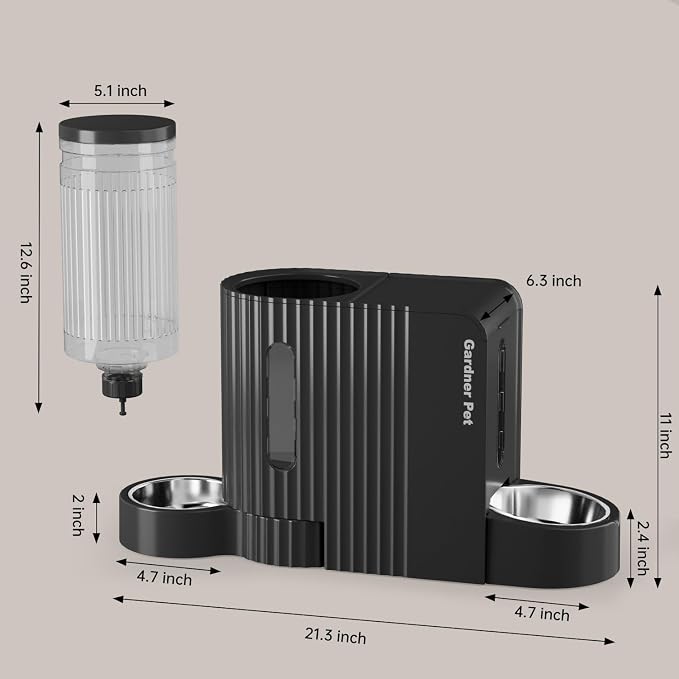 Gardner Pet Automatic Gravity Cat Food Feeder and Water Dispenser Stainless - Image 9