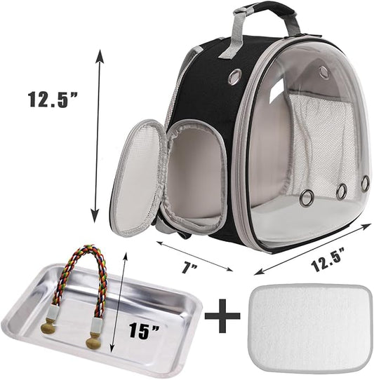Small Bird Travel Backpack Carrier Cage, Backpack to Transport Backpack Carrier - Image 2
