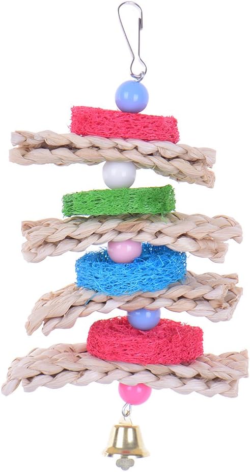 Hypeety Pet Bird Parrot Swing Chewing Toy Natural Sepa Takraw - Image 2