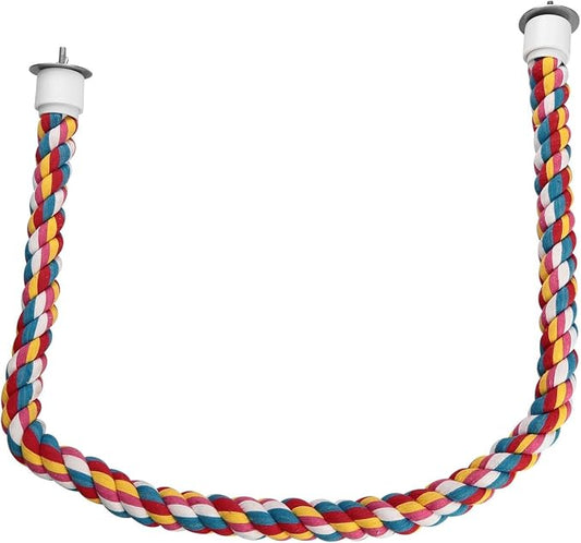 Bird Rope Perches, Parrot Toys 41 inches Rope Bungee Bird Toy - Image 2