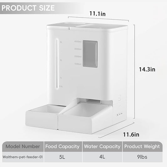 Waithem Wi-Fi Automatic Pet Feeder and Waterer - Image 2