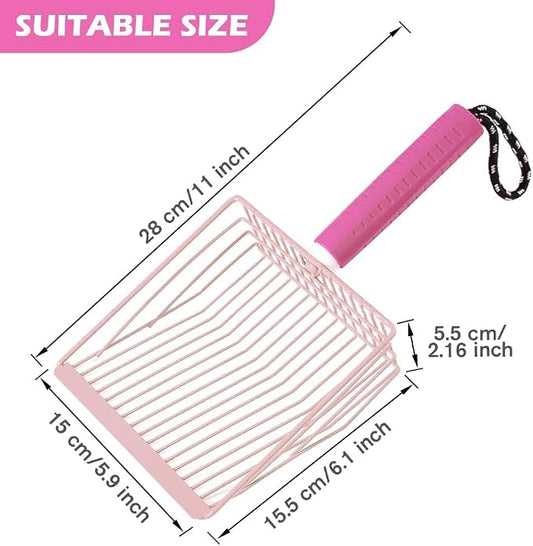 Cat Litter Scoop, 2-in-1 Detachable Ergonomic Handle, Bar Grid Shape - Image 2