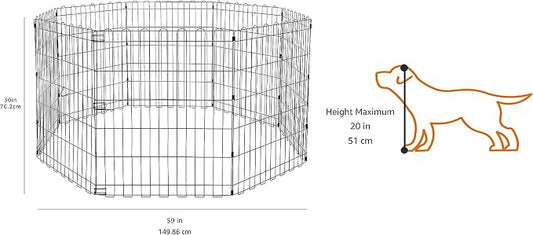 Amazon Basics Foldable Octagonal Metal Exercise Dog Playpen - Image 2