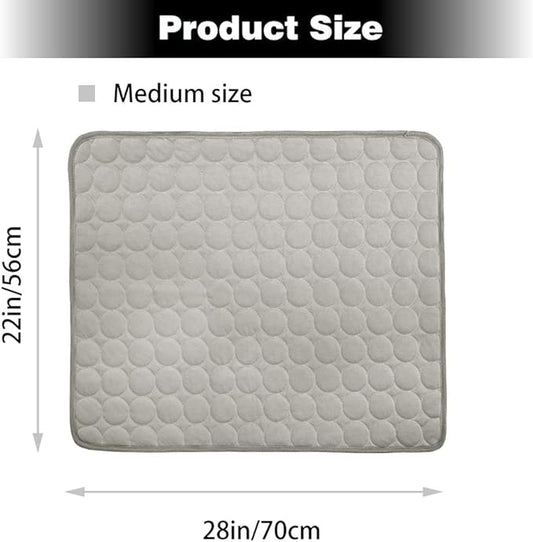 Washable Dog Cooling Mat Ice Silk Pet Self Cooling Pad Blanket - Image 2