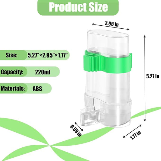 CLPOAWC Bird Water Dispenser, Bird Cage Feeder, Parakeet Cage Accessories - Image 2