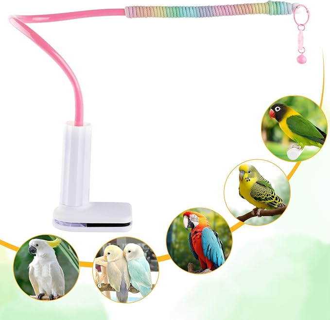 Bird Perch Stand, Bendable Desktop Parrot Training Stand - Image 7