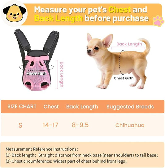 Inspack Dog Backpack Carrier/Cat Carrier, Adjustable Pet Front Carriers Travel - Image 2