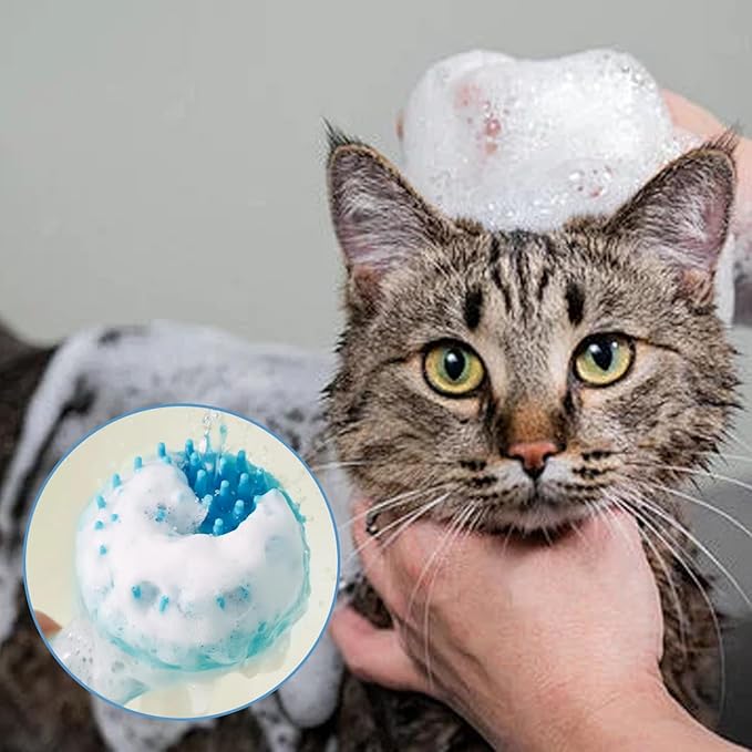 Dog Bath Brush, 2 in 1 Pet Bath Brush Soft Dog Scrubber - Image 7