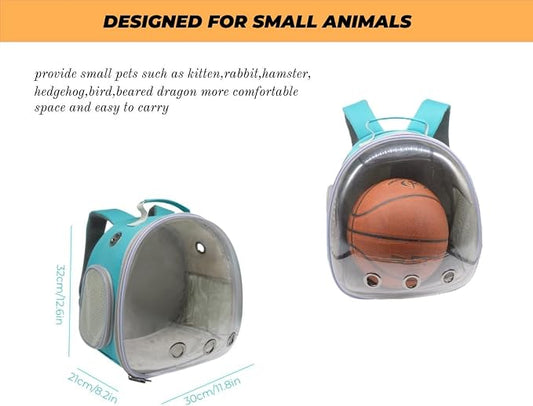 Small Animal Carrier Guinea Pig Backpack, Transparent, Breathable Backpack - Image 2