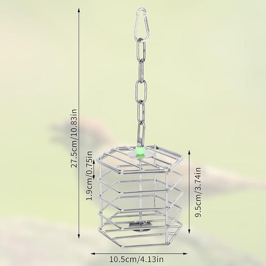 Stainless Steel Bird Suet Feeder Cage - Image 2
