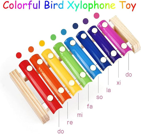 Bird Xylophone with Mirror & Bell Accessories - Image 2