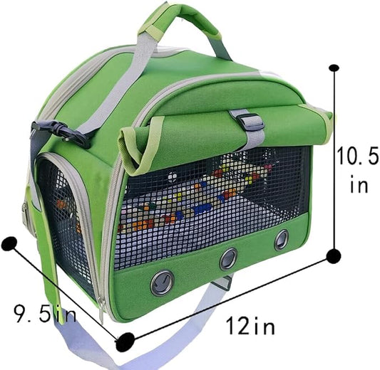 Bird Carrier Travel Cage with Perch, Food Bowl, Pet Backpack, Parrot Carrier - Image 2