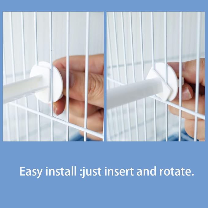 8 Canary Finch Budgie Bird Cage Universal Plastic Stand Perches Holders(5.7 - Image 7