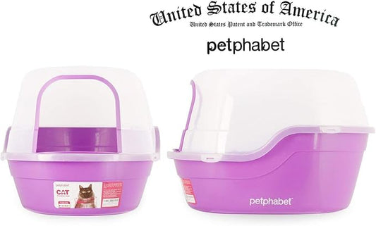 Covered Litter Box, Jumbo Hooded Cat Litter Box Holds Up to Two Small Cats - Image 2