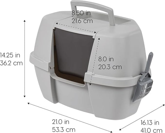 IRIS USA Corner Cat Litter Box Enclosed - Image 2
