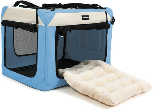 Large Cat Carrier Collapsible Travel Dog Crate Portable Soft-Sided Pet Kennel - Image 2