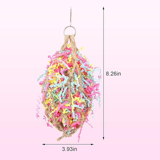 Hypeety Bird Chew Toy Bird Toy Foraging Shredding Climbing Hanging Toy - Image 2