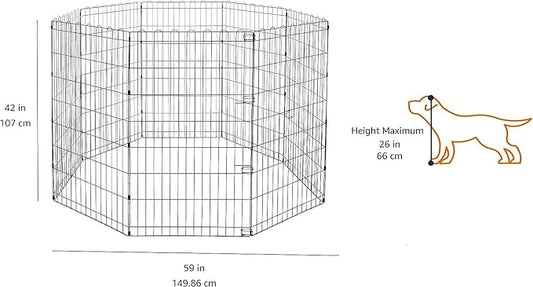 Amazon Basics Foldable Octagonal Metal Exercise Dog Playpen - Image 2