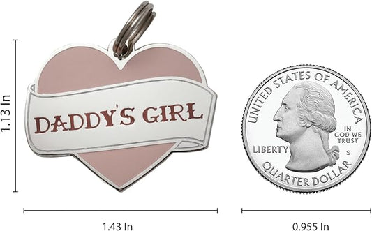 Two Tails Pet Company Personalized 'Daddy's Girl' Pet ID Tag & Collar Charm - Image 2