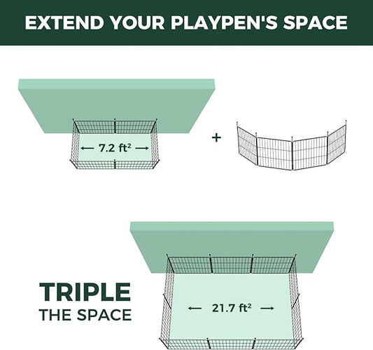 FXW MiniPaws Unleashed Dog Playpen, Expandable & Portable Design - Image 2