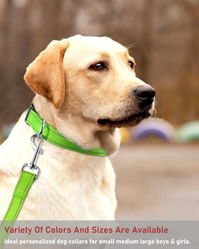 Reflective Dog Collar with Buckle Adjustable Safety Nylon Collars - Image 7