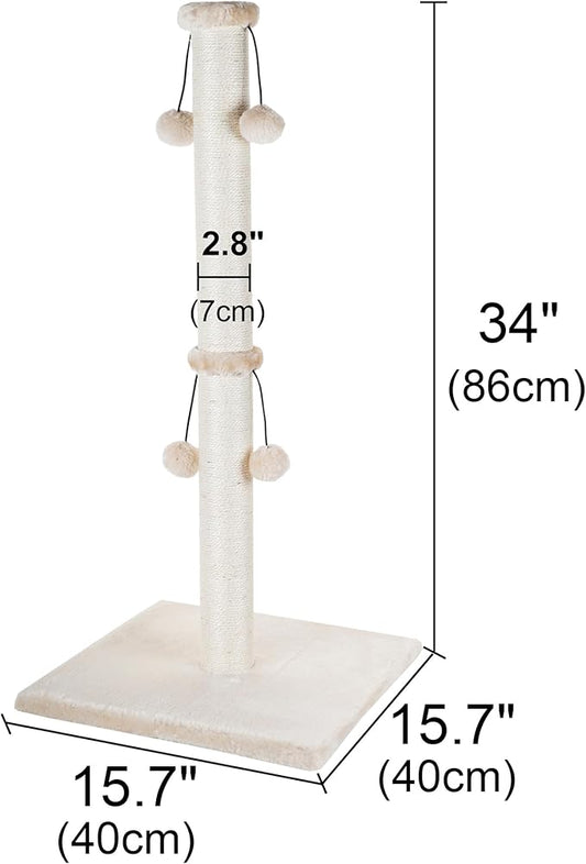 Dimaka 34'' Cat Scratching Post, Cat Scratching Post, Cat Scratcher - Image 2