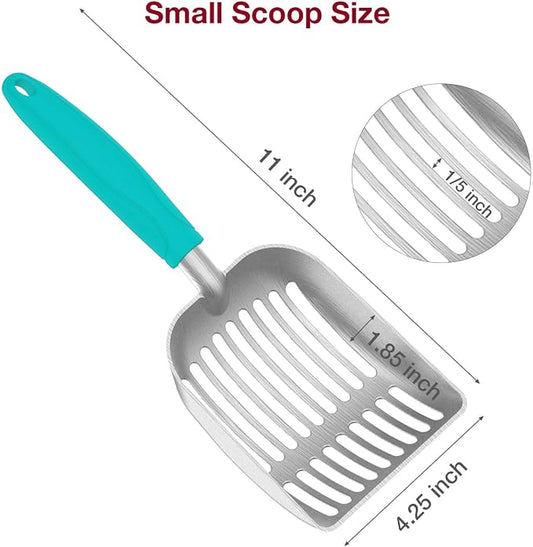 Cat Litter Scoop, Kitty Metal Scooper, Aluminum Alloy Sifter, Kitten Pooper - Image 2
