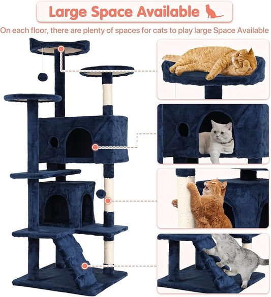 54in Cat Tree Cat Climbing Tower - Image 2