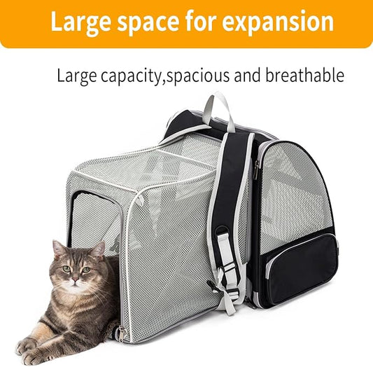 Cat Backpack,Expandable Cat Carrier Backpack, Dog Backpack Carrier and Pet - Image 2