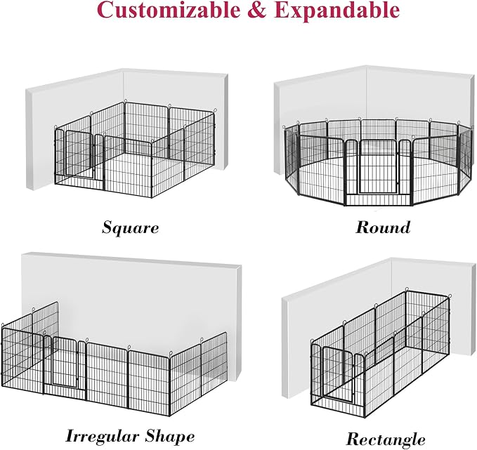 Dog Playpen Outdoor, 32 inch Heavy Duty Dog Fence Outdoor - Image 7