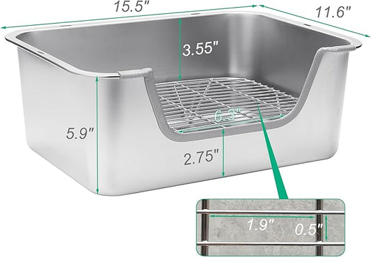 Stainless Steel Sifting Litter Box - Image 2