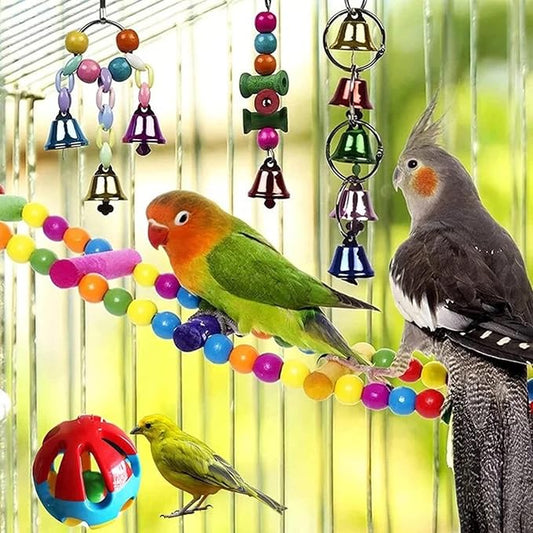 Bird Swing Standing Chewing Training Hanging Toy Hammock Climbing Ladder - Image 2
