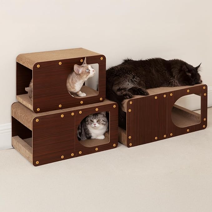 EHEYCIGA Cardboard Cat Scratcher House, 20-Inch Corrugated Cat Scratcher - Image 9