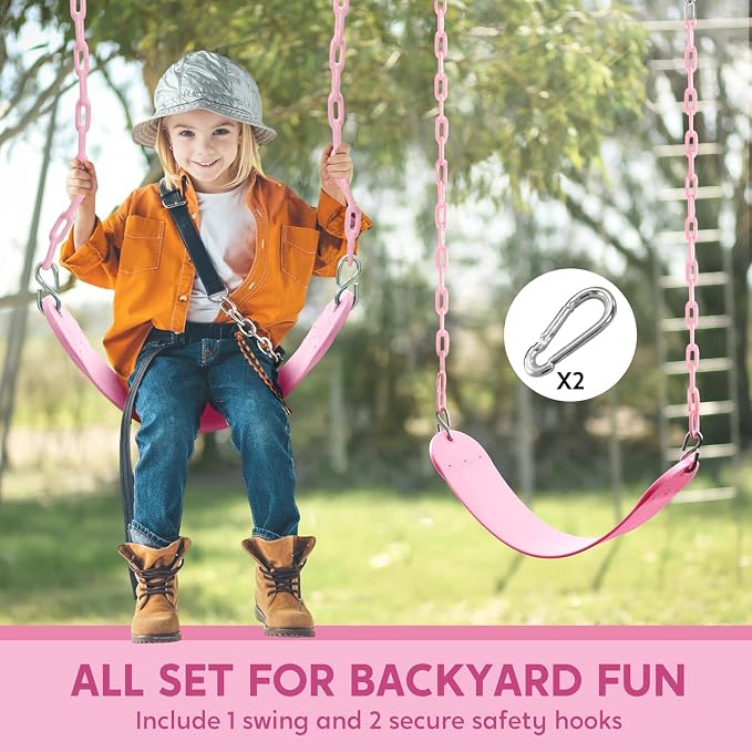 TURFEE Heavy Duty Swing Seat Pink Color - Image 6