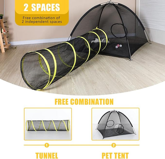 Outdoor Cat Enclosures Indoor, Portable Mesh Tent, Playhouse - Image 2