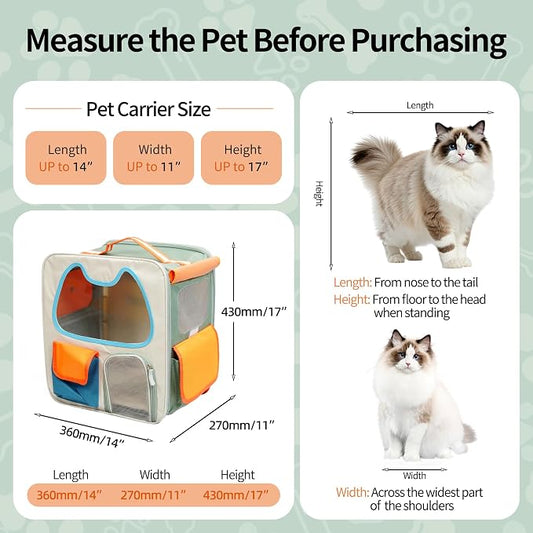 Cat Carrier with Wheels Airline Approved, Removable Pet Carrier Outdoor on - Image 2