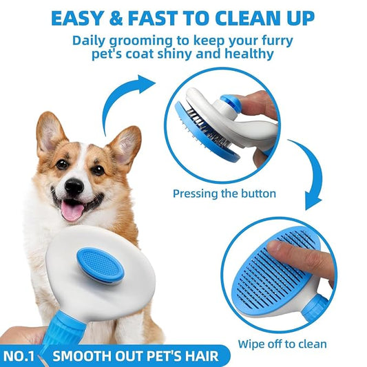 Bath Grooming Kit with Hair Brush, Towel & Scrubber Gloves - Image 2