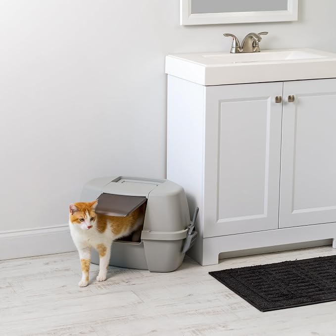 IRIS USA Corner Cat Litter Box Enclosed - Image 8