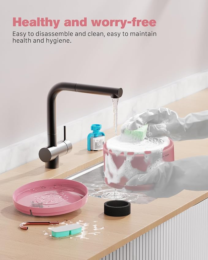 Pink Cat Water Fountain:with 6 Carbon Filters + 3 Sponge Filters - Image 9