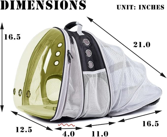 Dual Expandable Polarized Cat Backpack Carrier, Fit up to 20 lbs, Expandable - Image 2