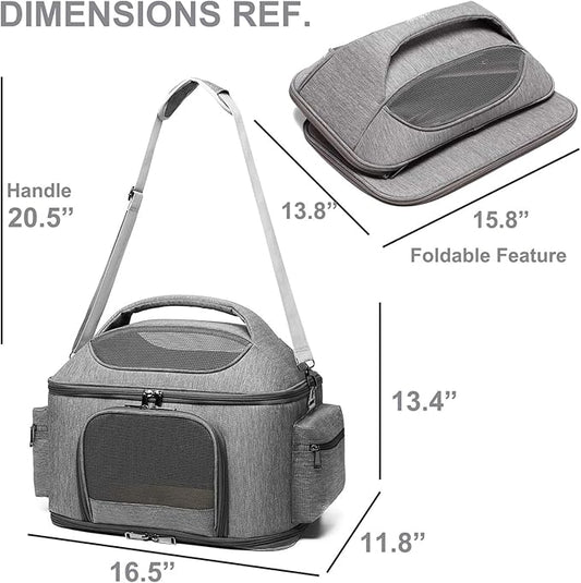 halinfer Large Fat Cat Carrier Fit up to 20 Pounds, Small Puppy Pet Travel - Image 2