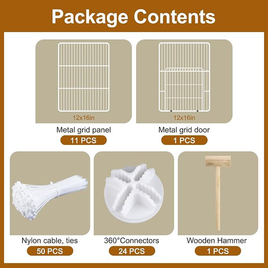 12 Panels Small Animal Playpen, Pet Playpen, C&C Cage - Image 2