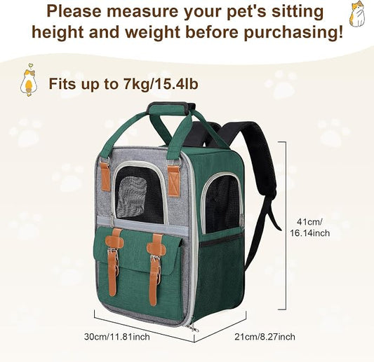 Cat Carrier Backpack, Airline Approved Mesh Dog Backpack - Image 2