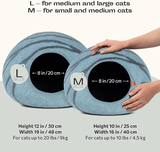 MEOWFIA Cat Cave – Premium Felt Cat Bed - Image 2