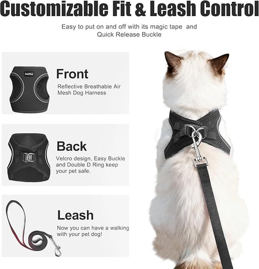 PetiFine Cat Harness and Leash Set, Escape Proof Kitten Harness Reflective - Image 2