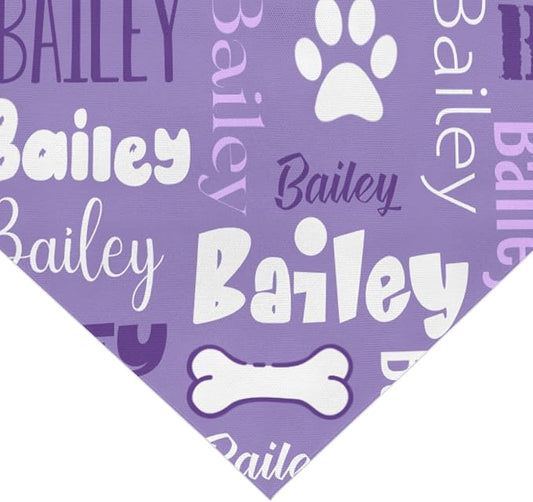 Personalized Dog Bandanas Custom Neckwear Name Button Anti-loosening Dog Scarf - Image 2