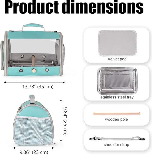 Long Tail Portable Bird Travel Carrier Cage - Image 2