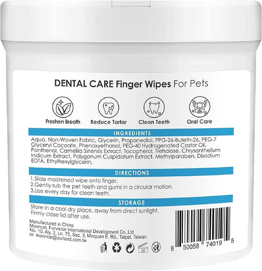 Mooncat Dental Finger Wipes for Dogs & Cats - Image 2